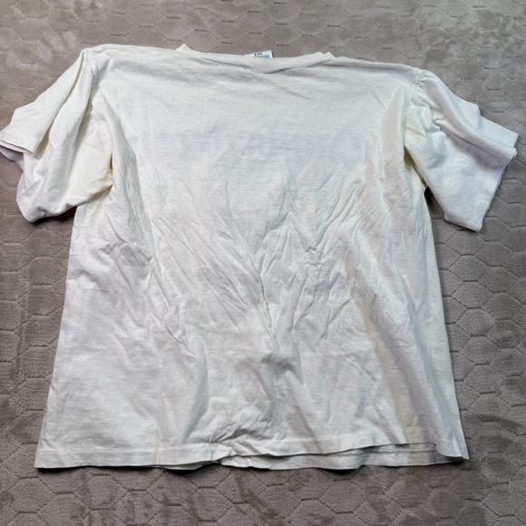 VTG 90s Cambridge University Shirt Made in the UK Tag Medium Fits Cropped Look - Picture 10 of 11